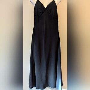 EUC Black Midi Dress with Beaded Spaghetti Straps